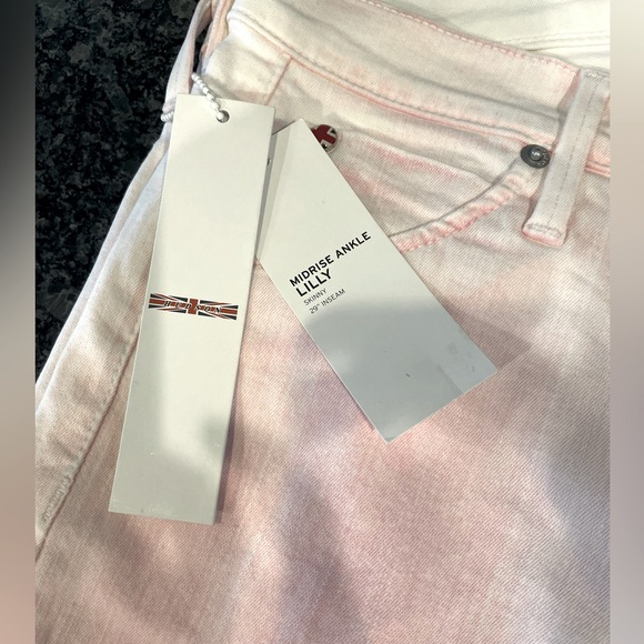 Hudson Pink Midrise Ankle LILLY Skinny Jeans - Picture 12 of 13